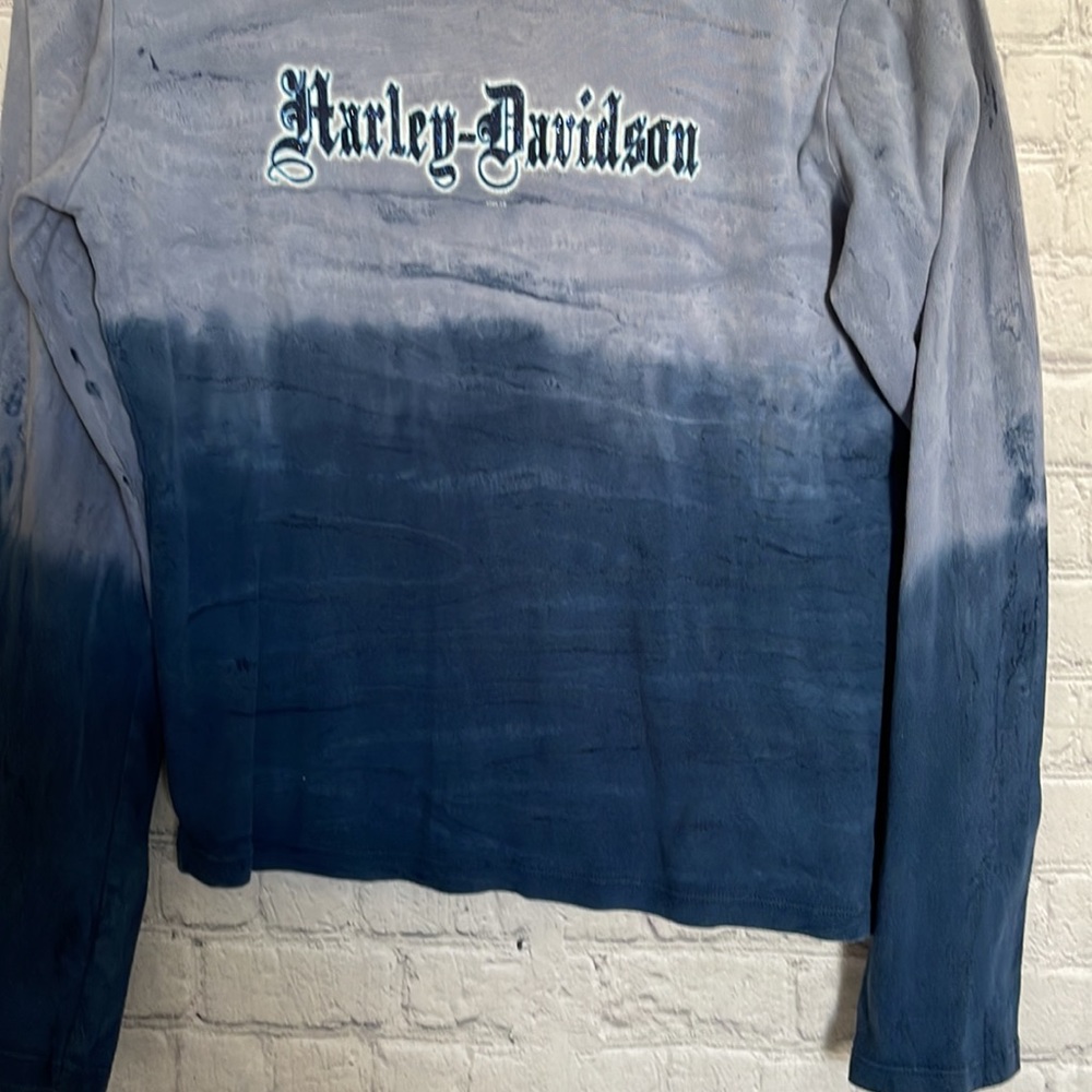 Harley Davidson Blue Ombré Top - Picture 2 of 8
